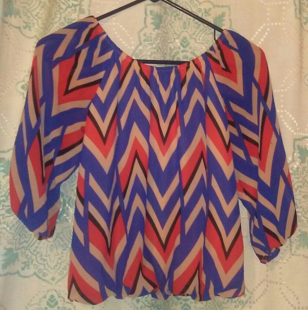 Chevron multi colored shirt